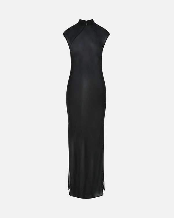 Sheer Long Black Dress